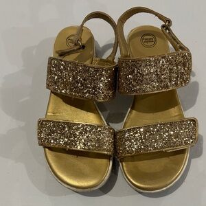 Wonder Nation Sparkling Gold Kids Sandals